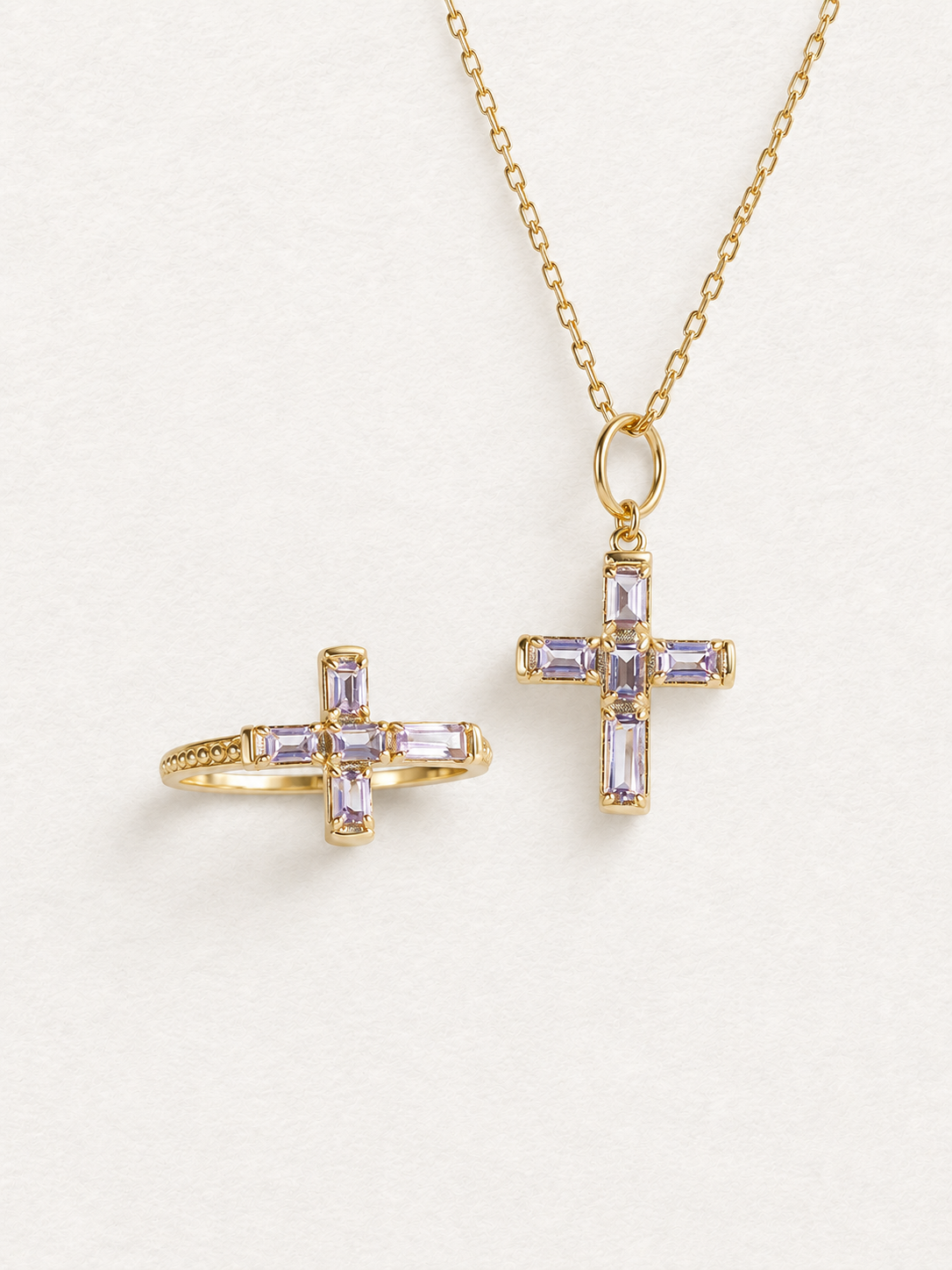 Cross – Pendentif en améthyste