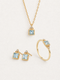 Square Aquamarine Necklace