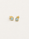 Square Aquamarine Stud Earrings
