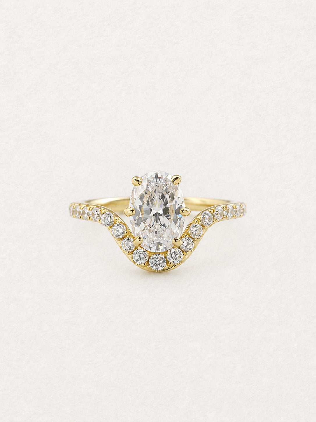 Twist Halo CZ Ring