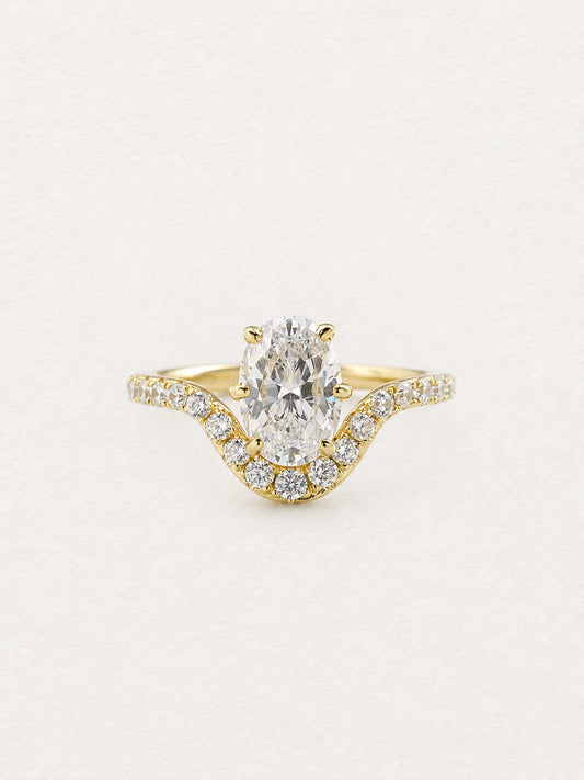 Twist Halo CZ Ring