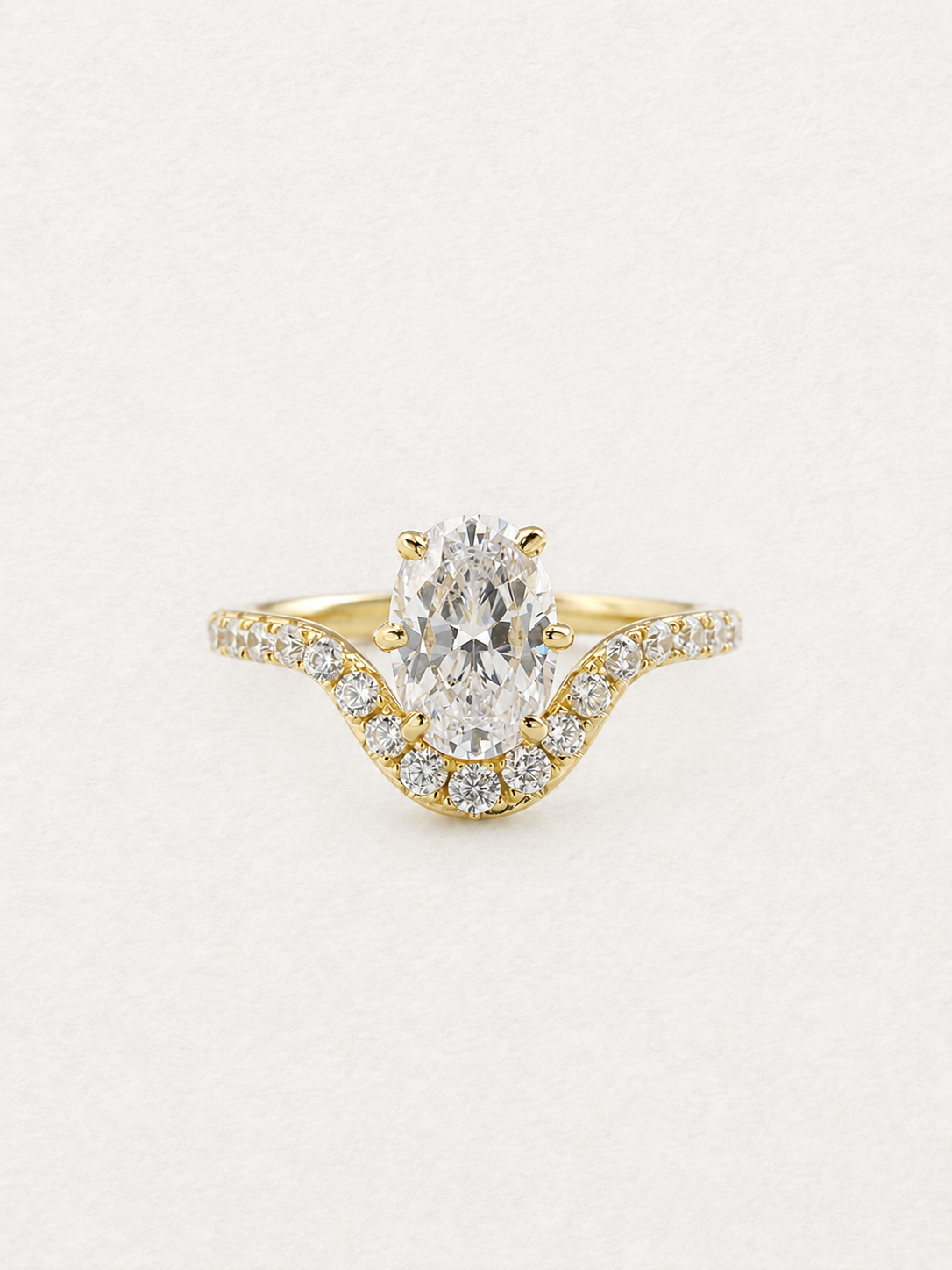 Twist Halo – Bague en zircone cubique (CZ)