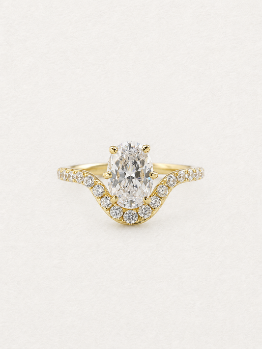 Twist Halo – Bague en zircone cubique (CZ)