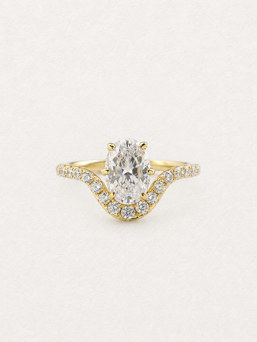 Twist Halo CZ Ring