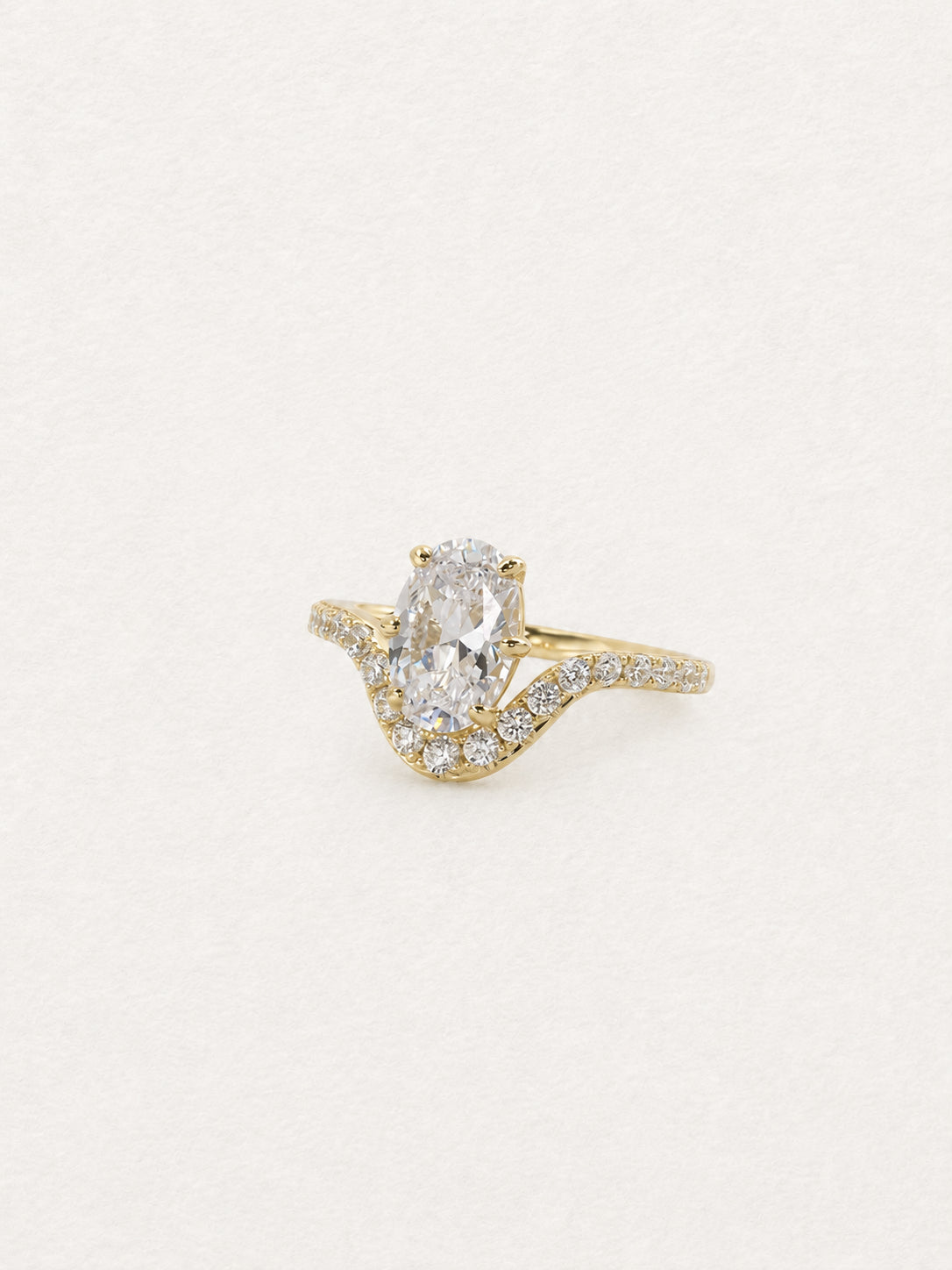 Twist Halo CZ Ring