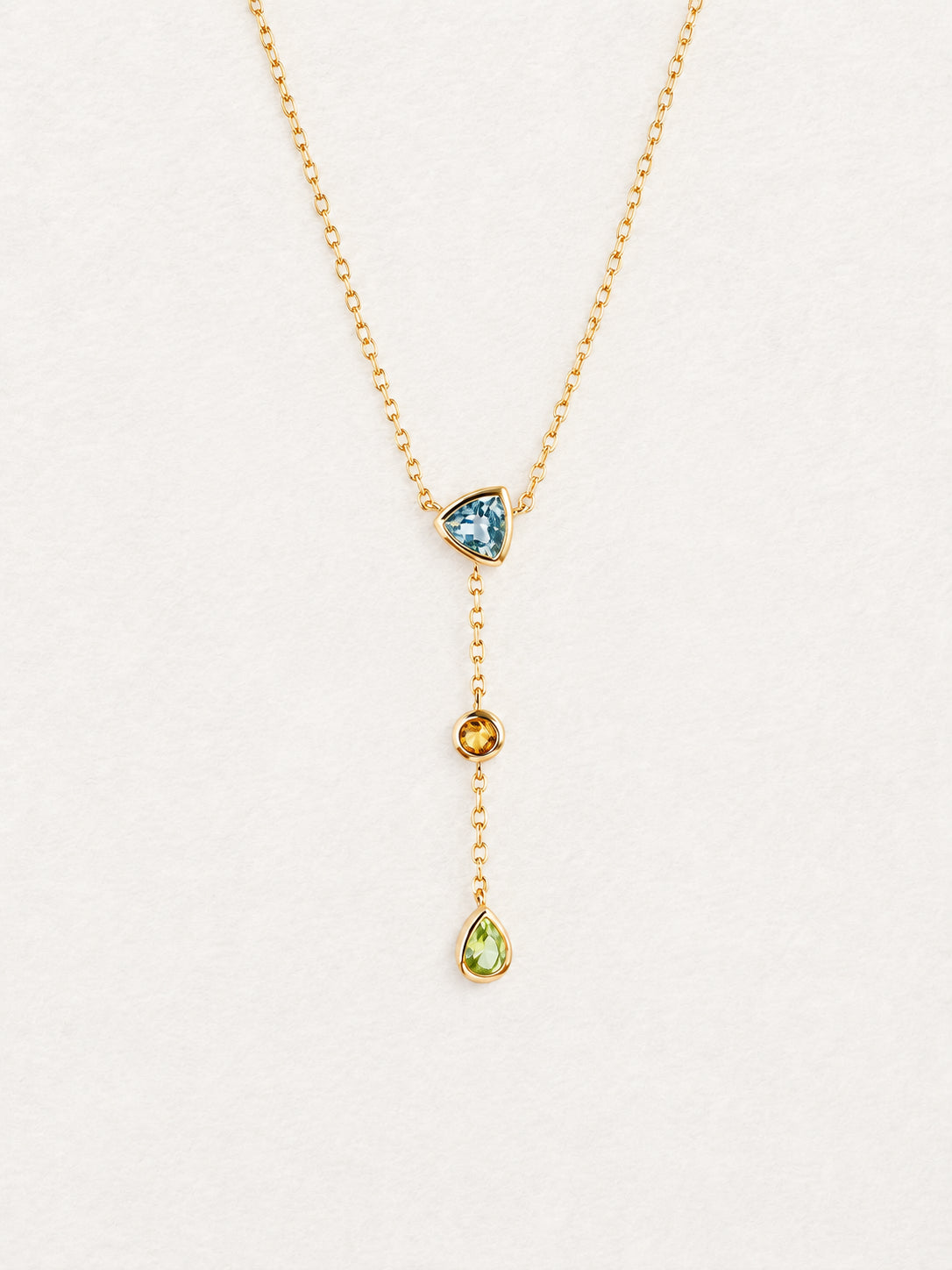 Bonbon Gemstone Lariat Necklace