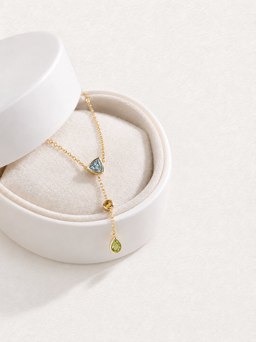 Bonbon Gemstone Lariat Necklace