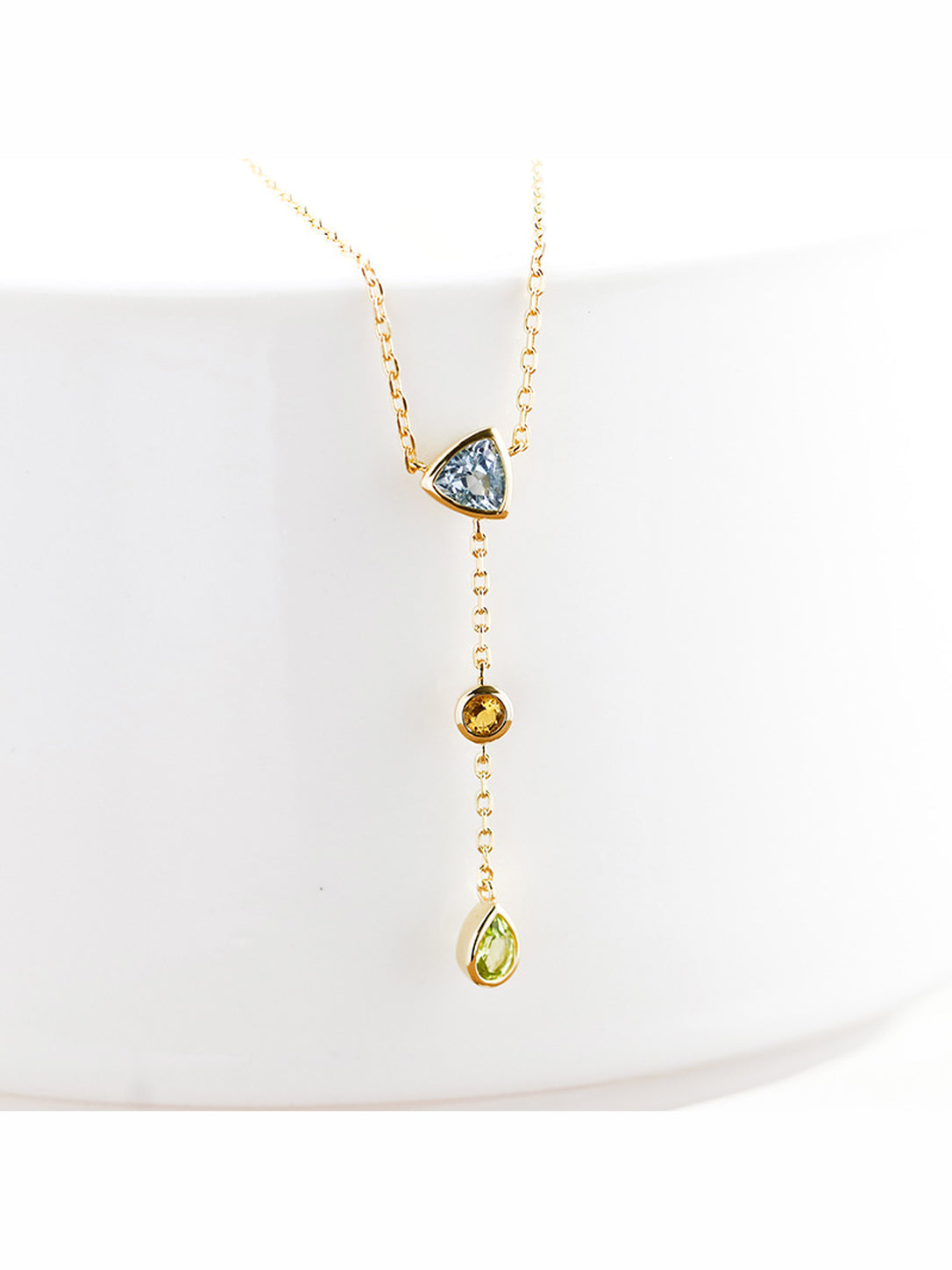 Bonbon Gemstone Lariat Necklace