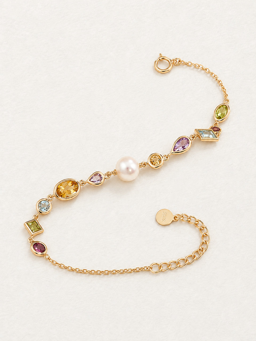 Bonbon Gemstone Bracelet With Pearl