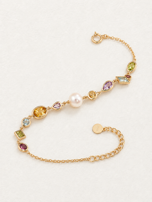 Bonbon – Bracelet en pierres gemmes et perle