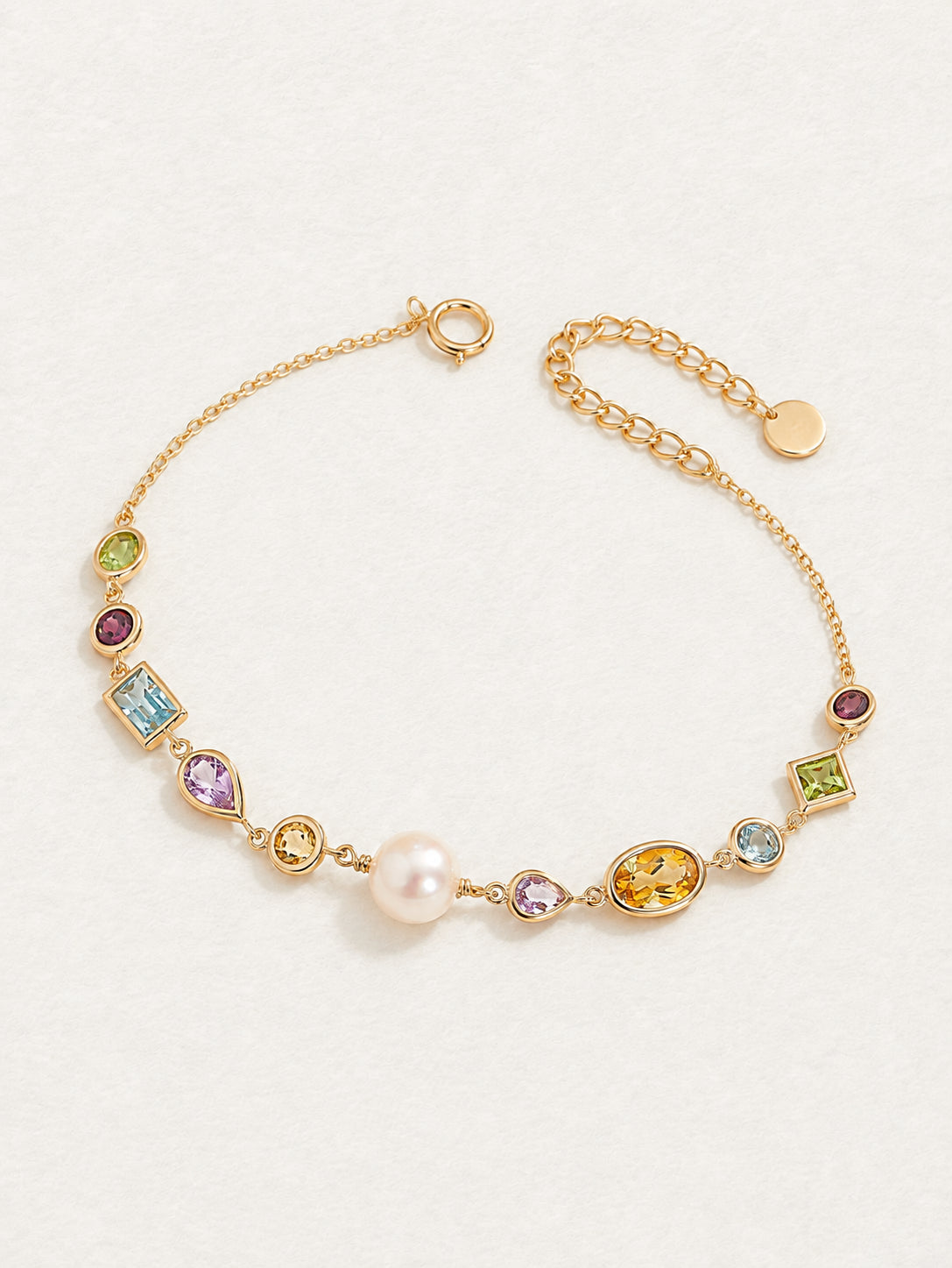 Bonbon Gemstone Bracelet With Pearl