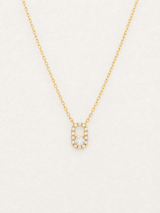 Mini Lock – Collier en moissanite