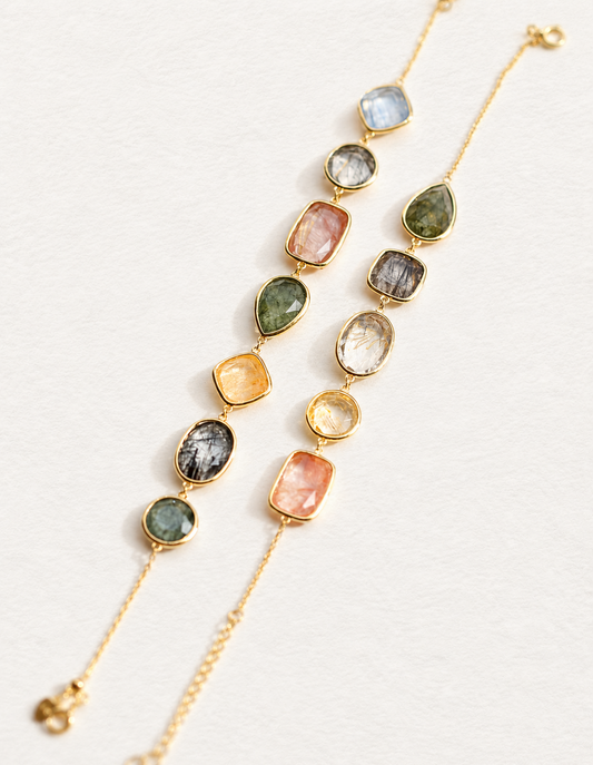 Bonbon Multicolor Rutilated Quartz Bracelet Christmas Limited Edition