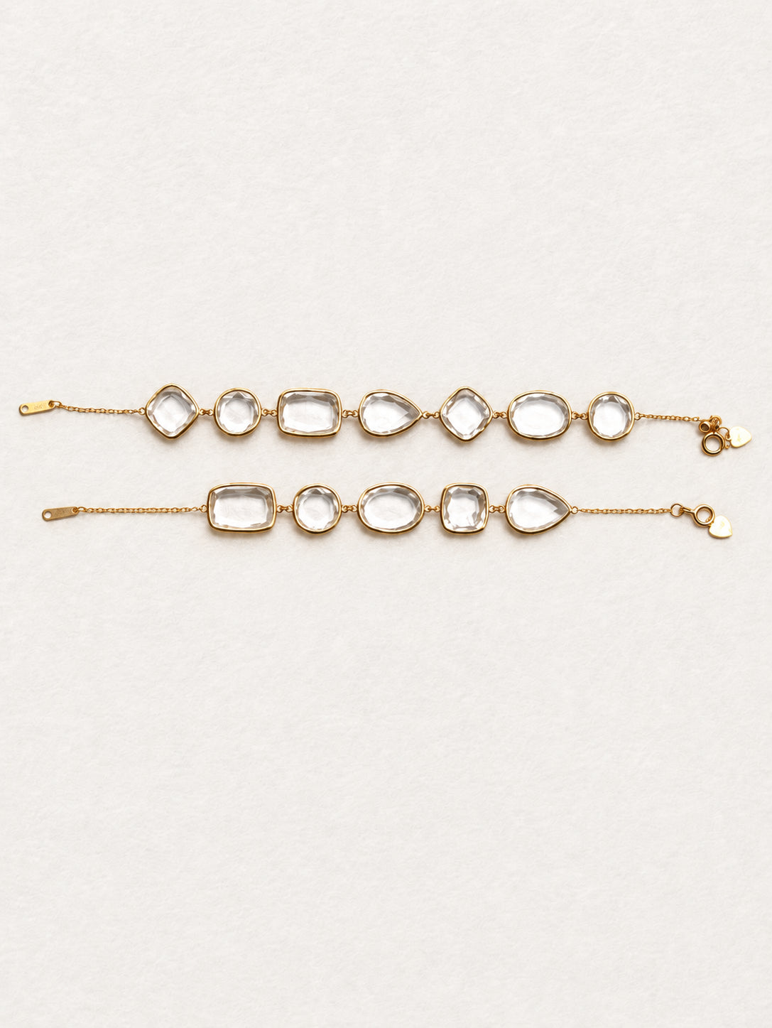 Bonbon Clear Quartz Multi-Cut Bracelet