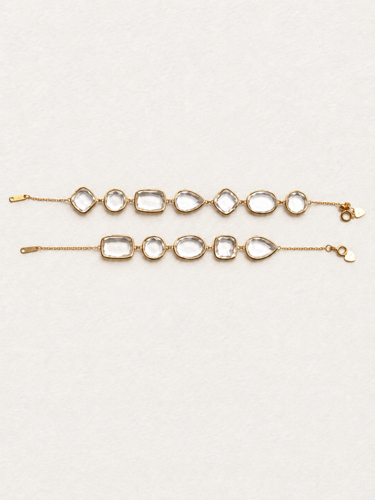 Bonbon – Bracelet en quartz transparent aux tailles variées