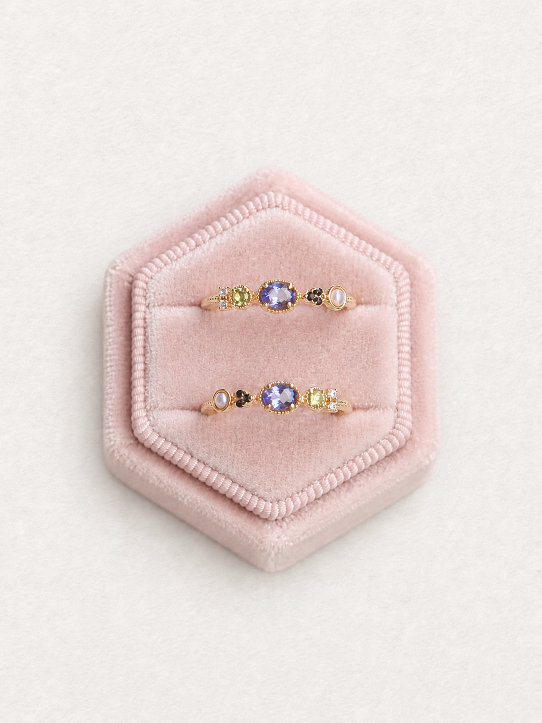 Bonbon Iolite Ring with Pearl
