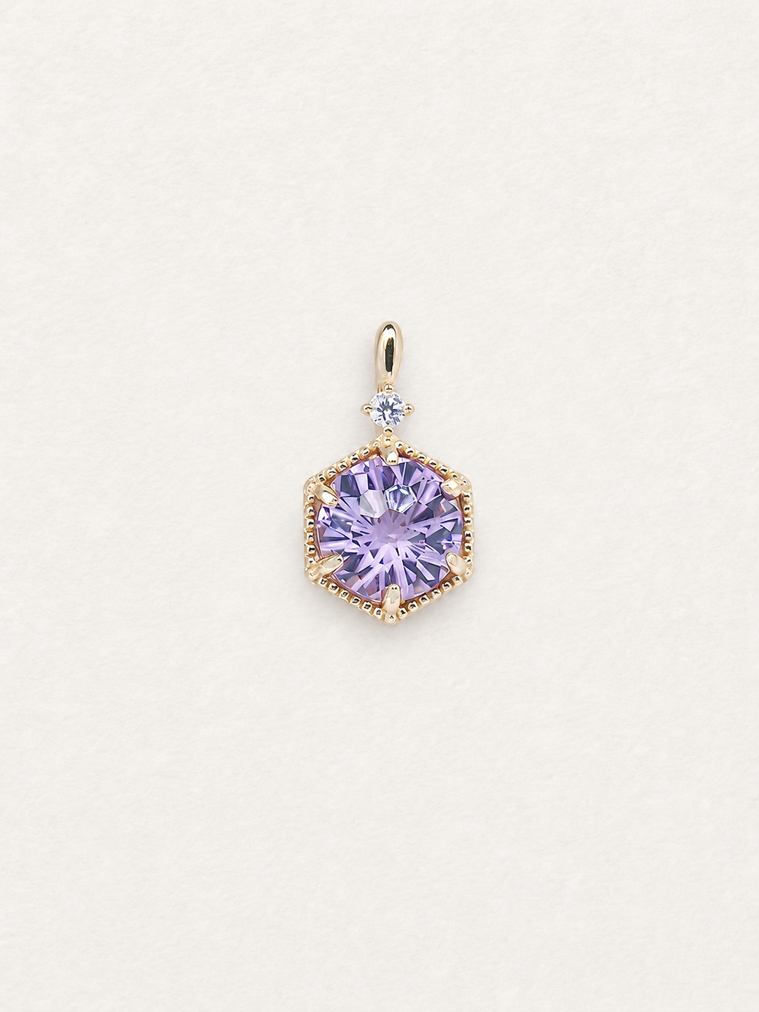 Firework-Cut Amethyst Pendant
