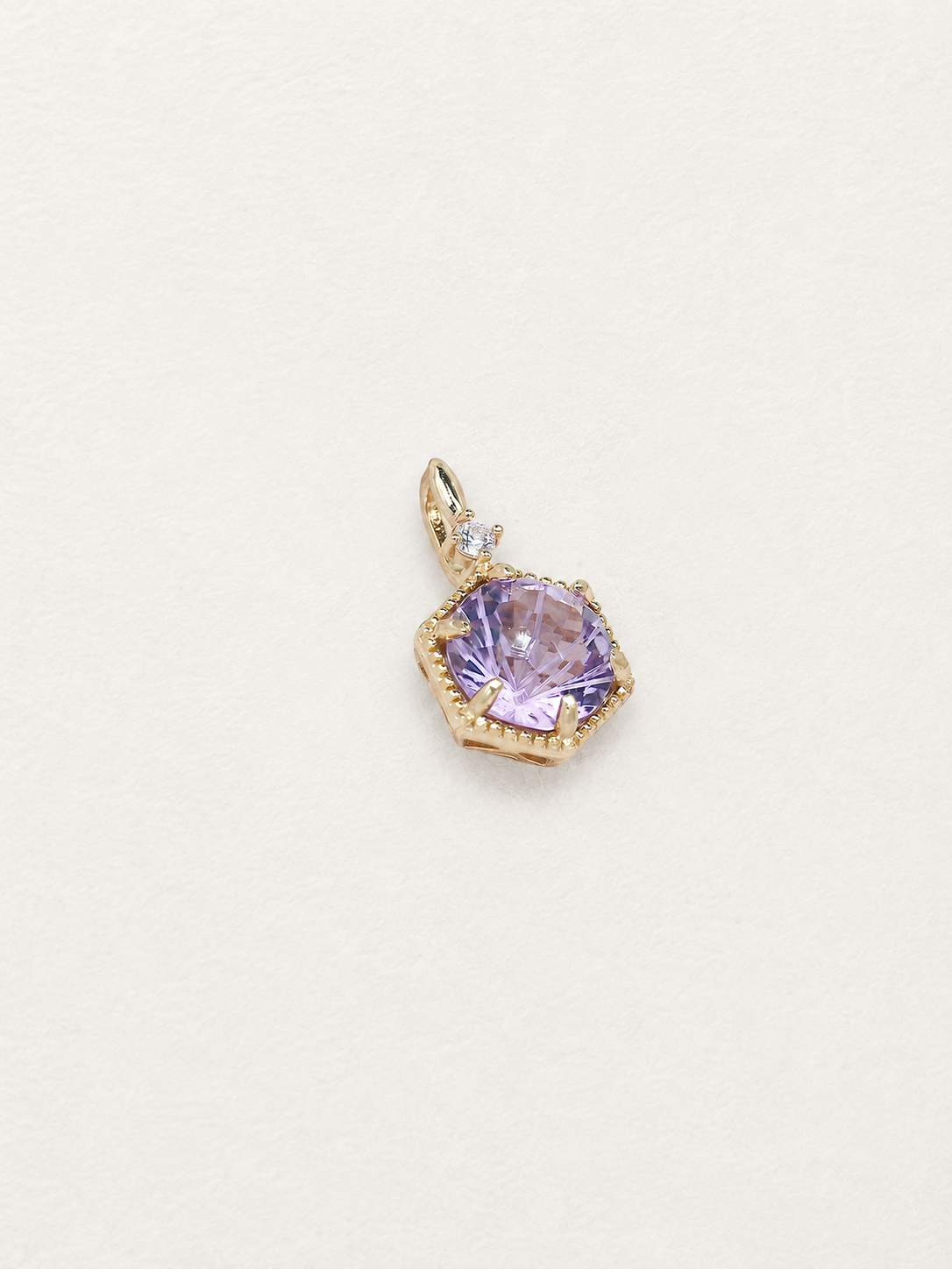 Firework-Cut Amethyst Pendant