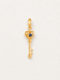 Sapphire Moissanite Reversible Key Pendant