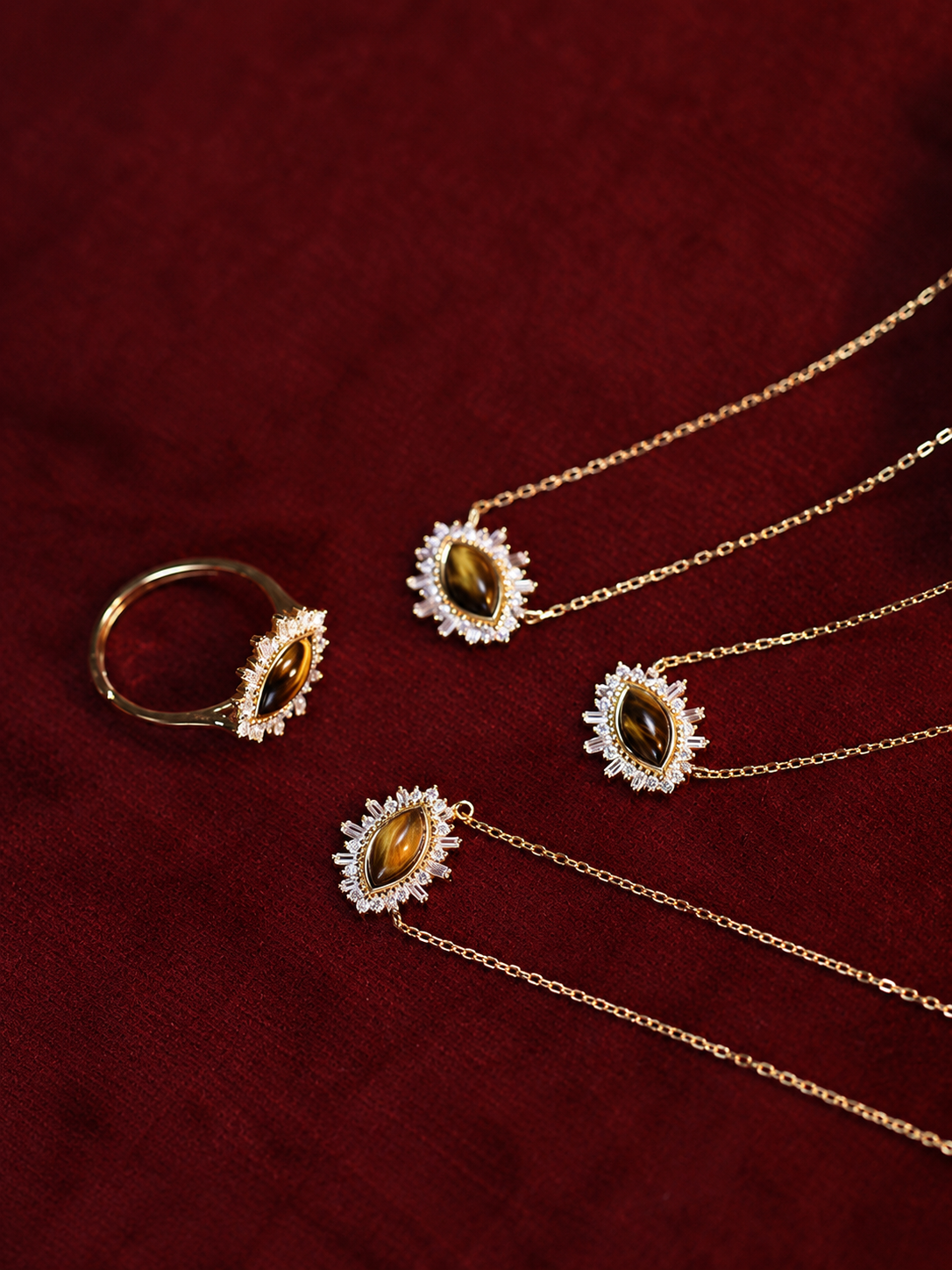 Sunburst Tiger Eye Necklace