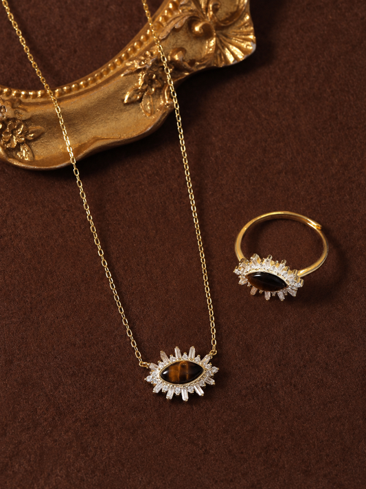 Sunburst – Collier en œil-de-tigre