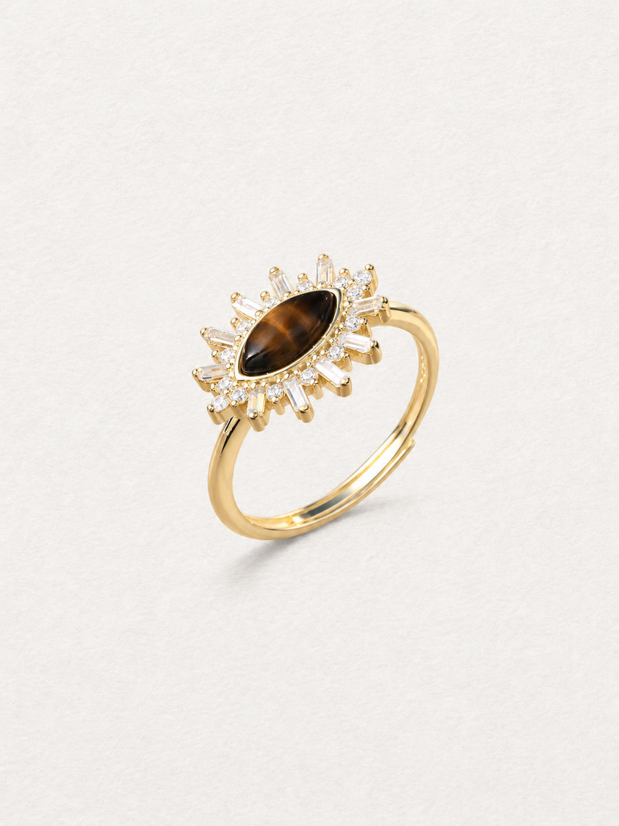 Sunburst Tiger Eye Ring
