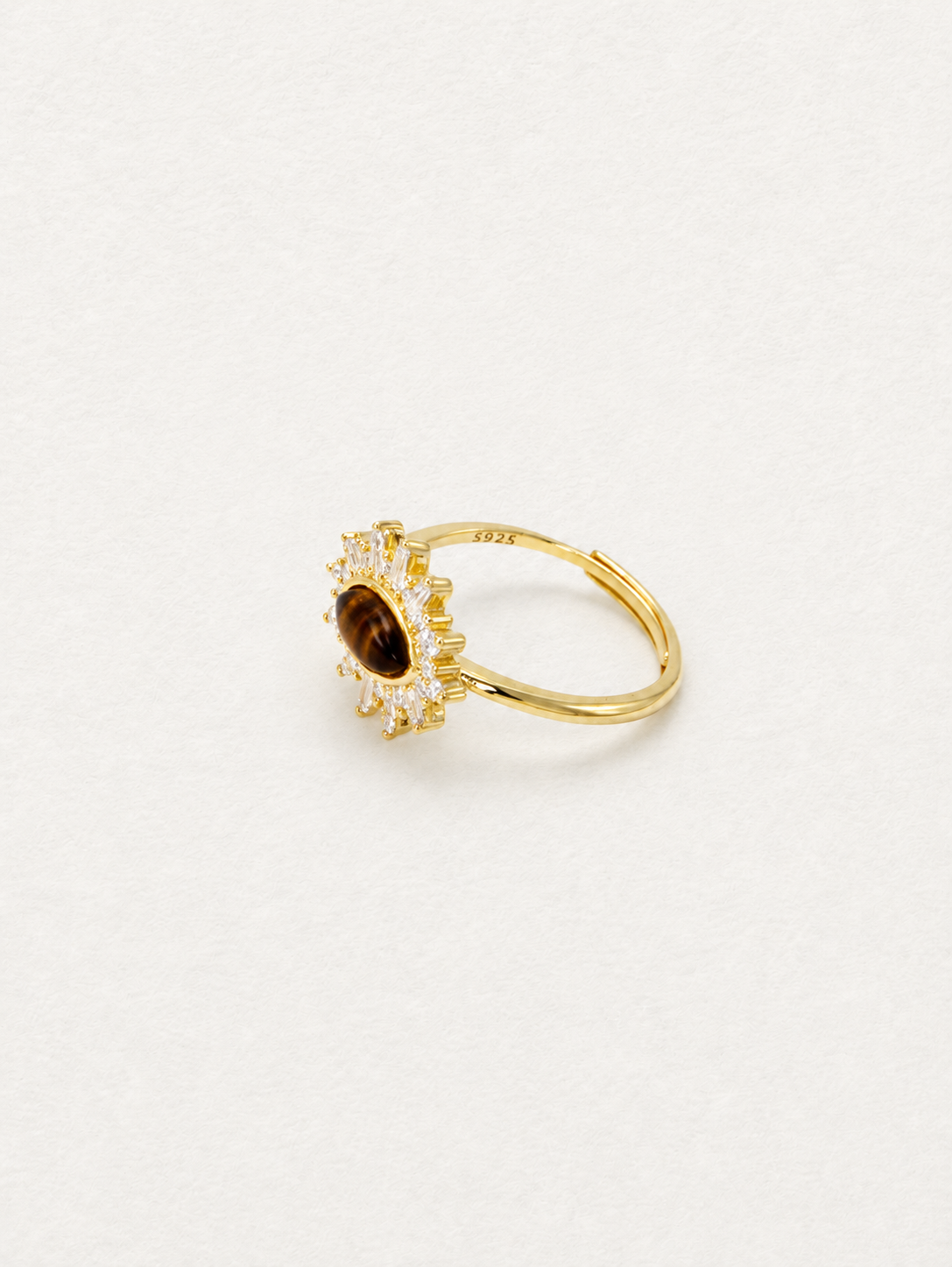 Sunburst Tiger Eye Ring