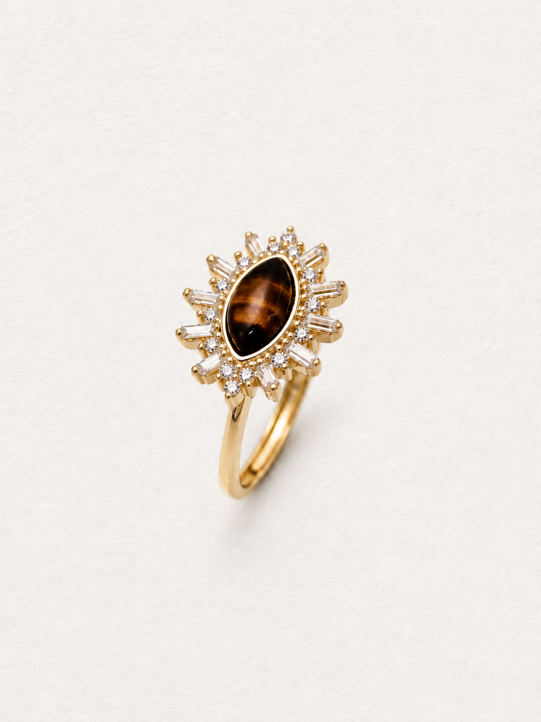 Sunburst Tiger Eye Ring