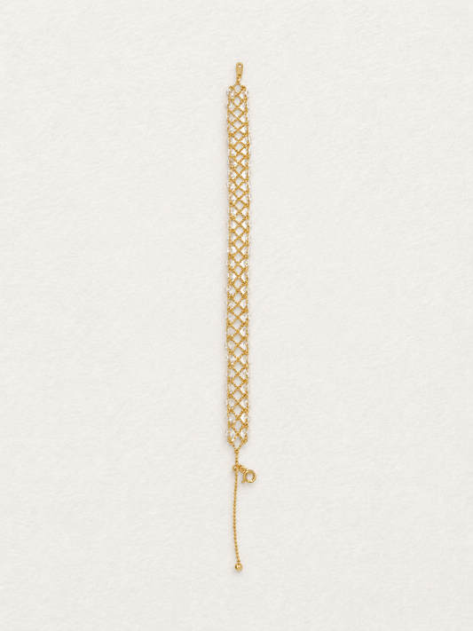 Lace – Bracelet en zircons blancs