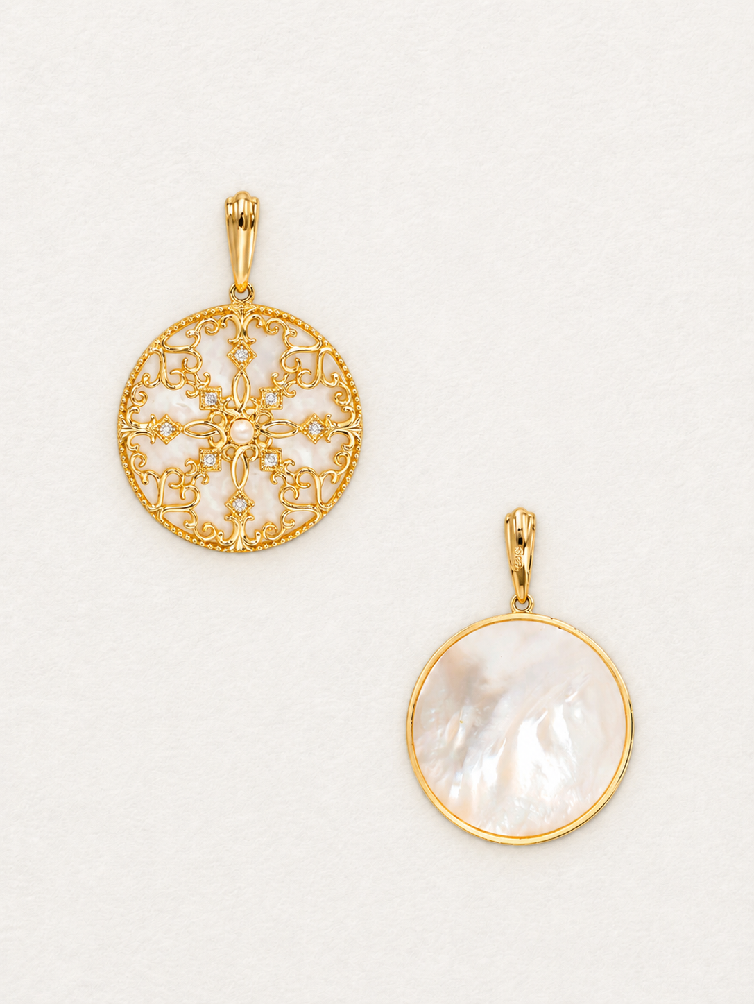 Rococo Reversible Pearl Pendant