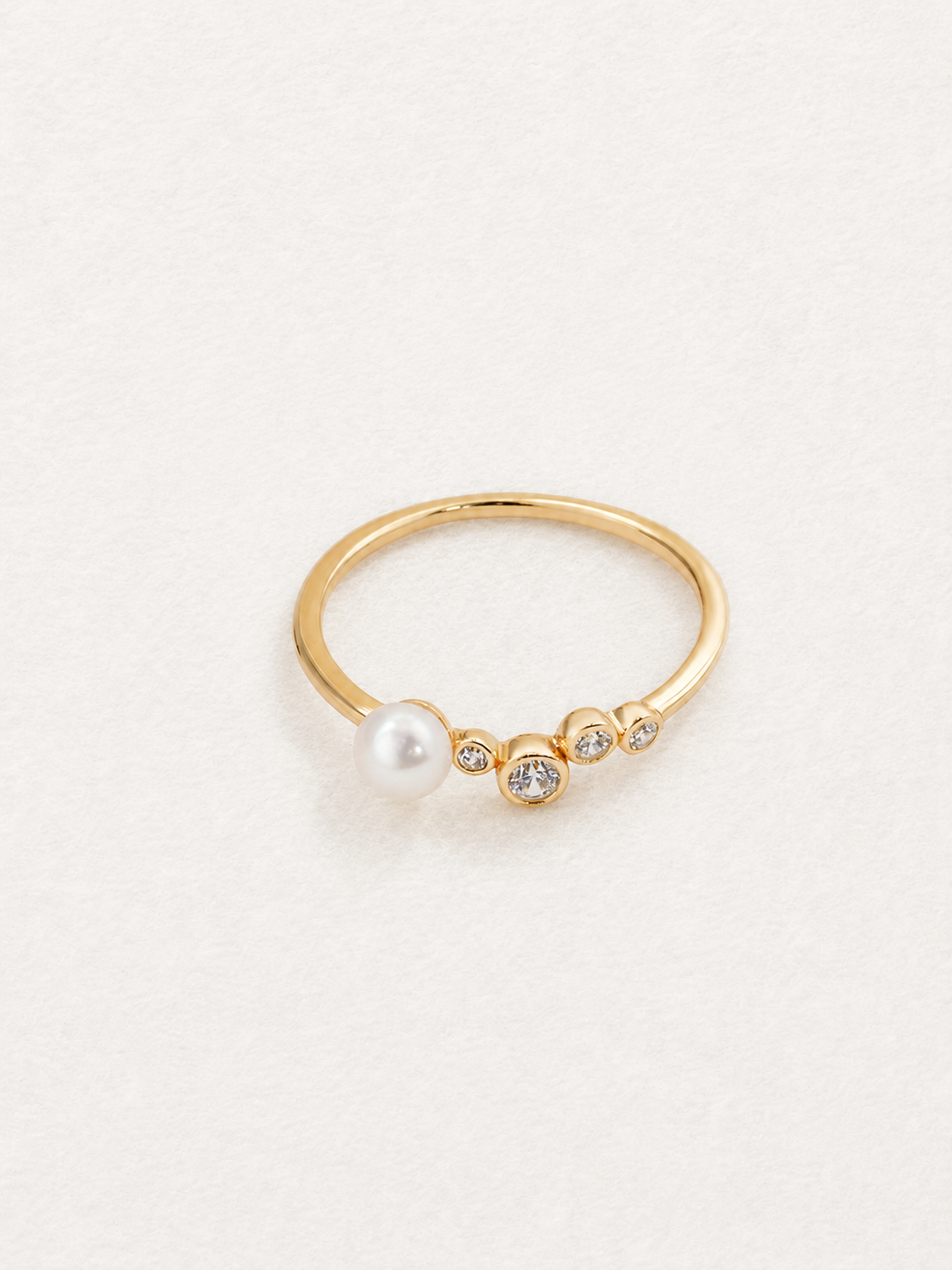 Asymmetrical Pearl Ring
