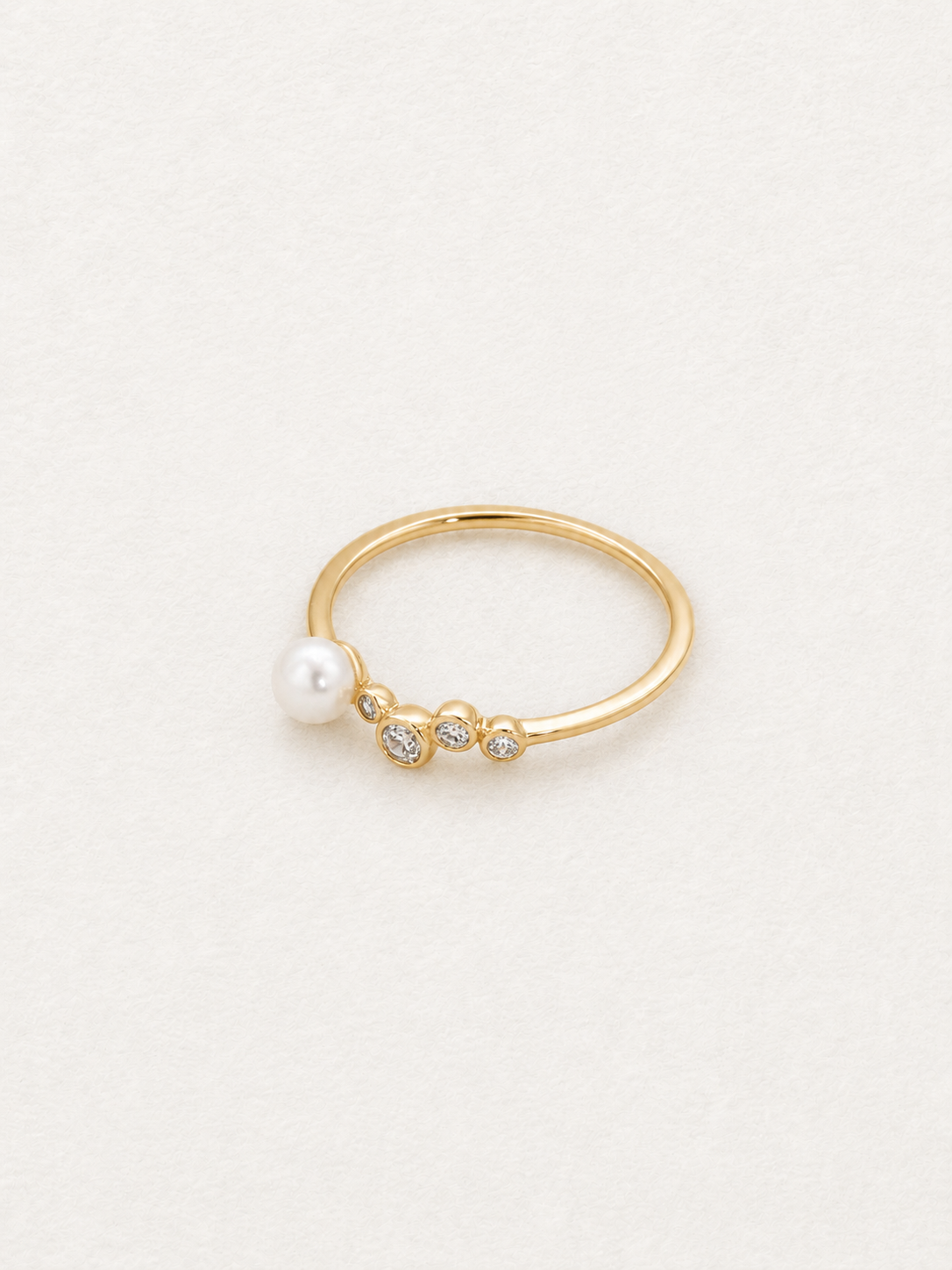 Asymmetrical Pearl Ring