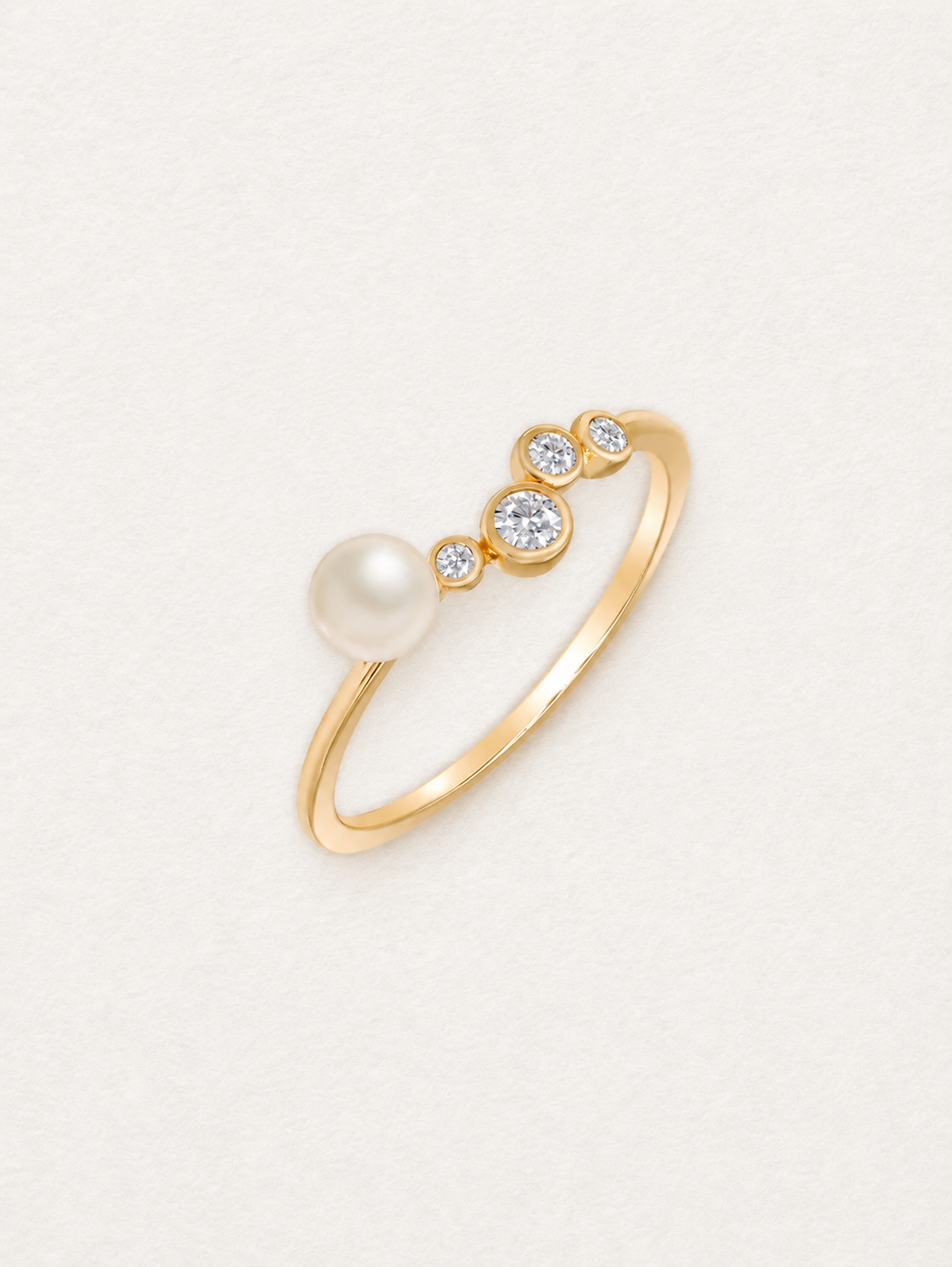 Asymmetrical Pearl Ring