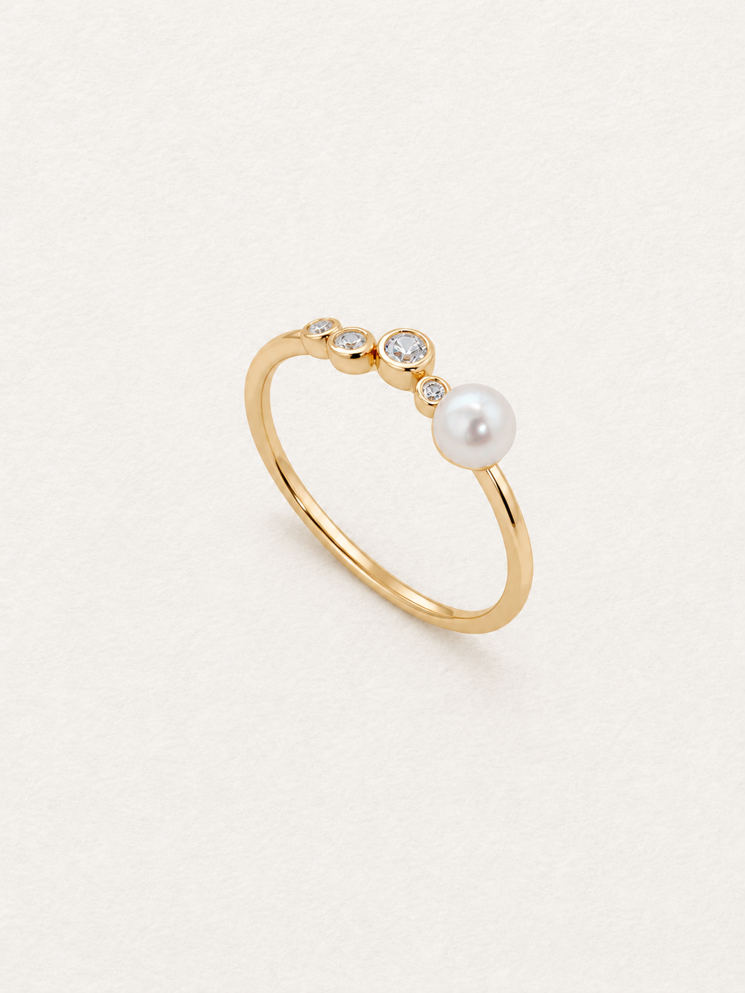 Asymmetrical Pearl Ring
