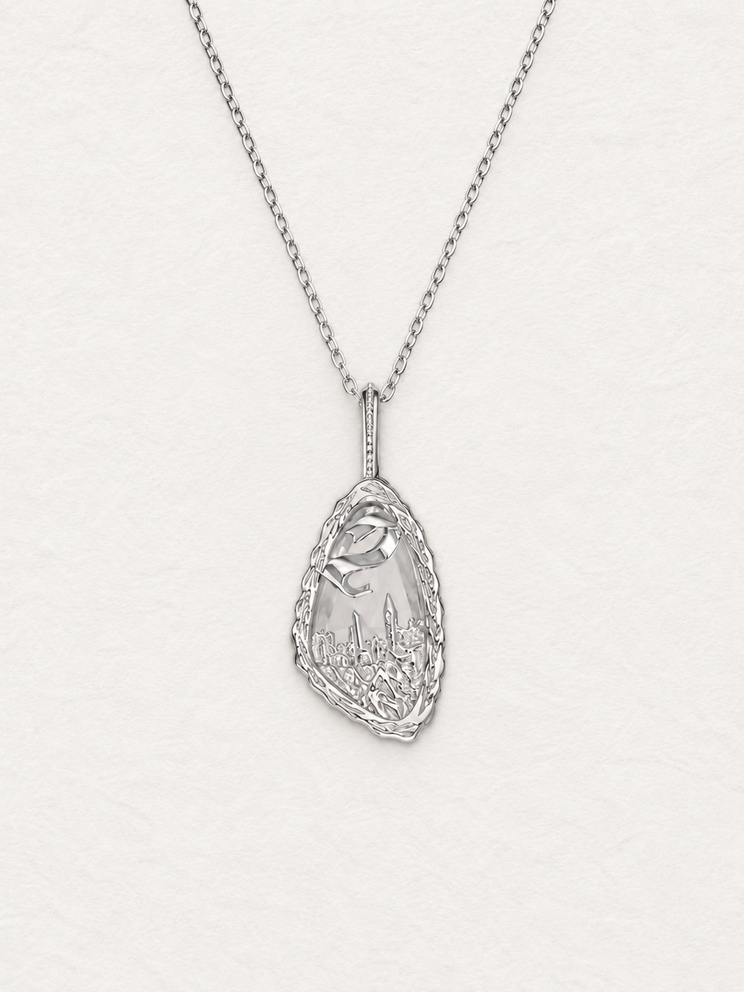 Harry Potter Enchanted Castle Clear Quartz Pendant