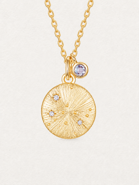 Gemini Alexandrite Zodiac Necklace