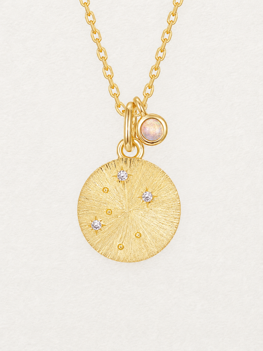 Libra Opal Zodiac Necklace