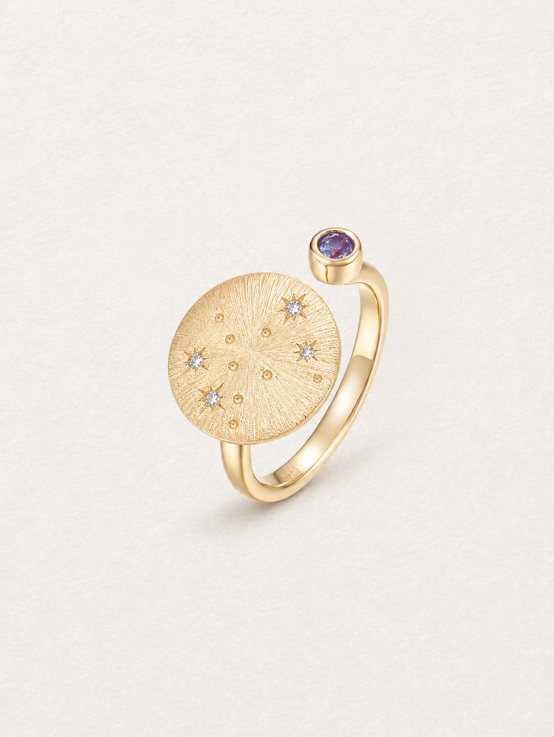 Gemini Alexandrite Zodiac Ring