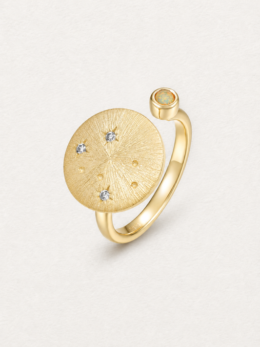 Libra Opal Zodiac Ring