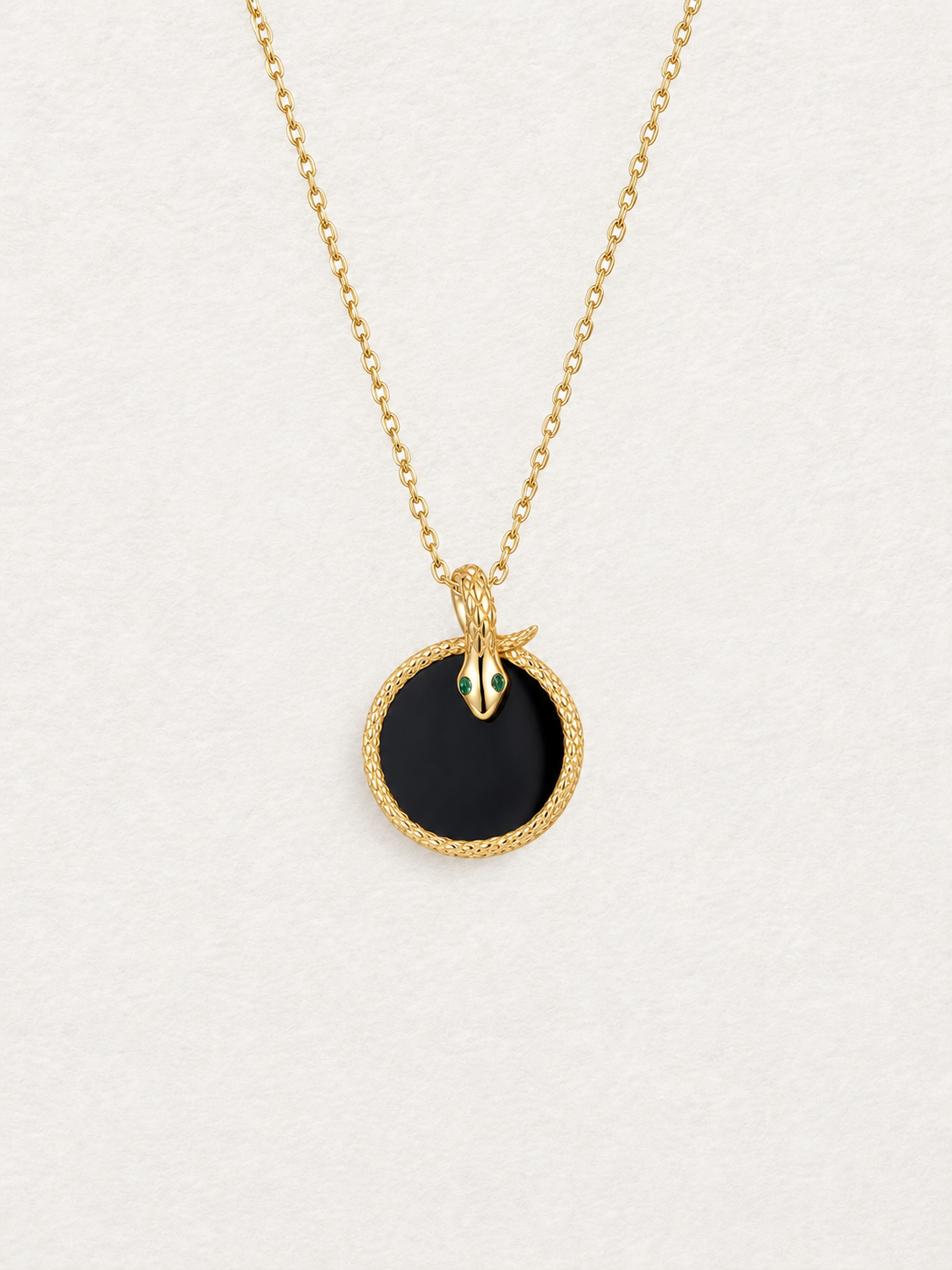 Serpent Black Agate Necklace