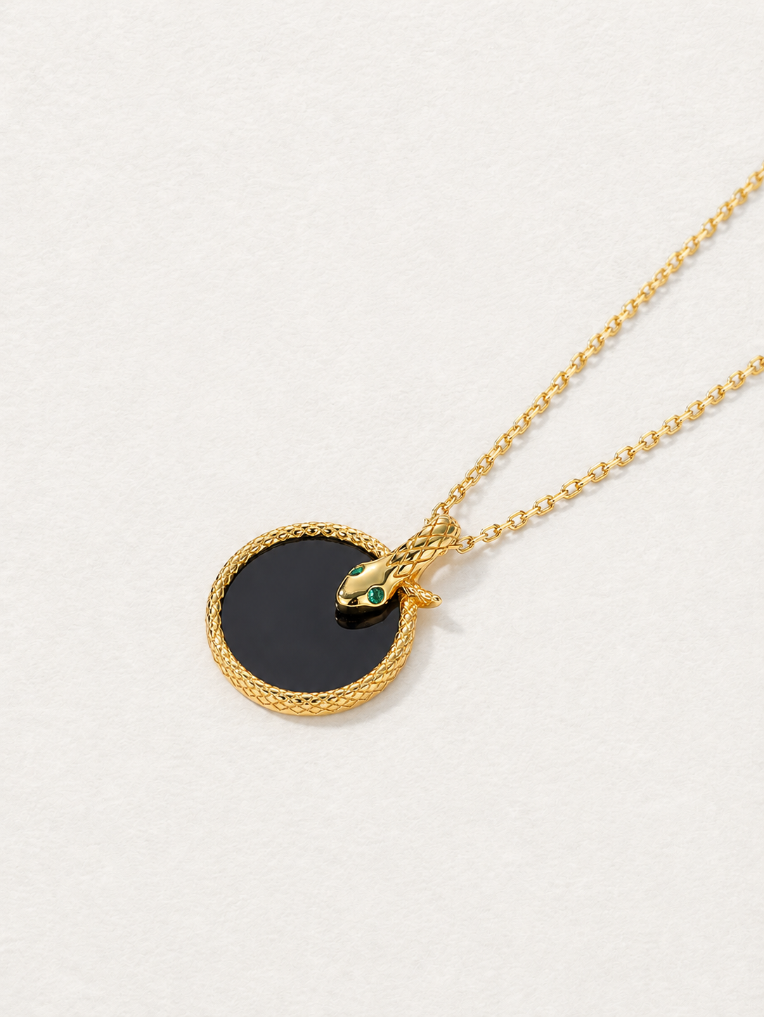 Serpent Black Agate Necklace