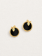 Serpent Black Agate Stud Earrings