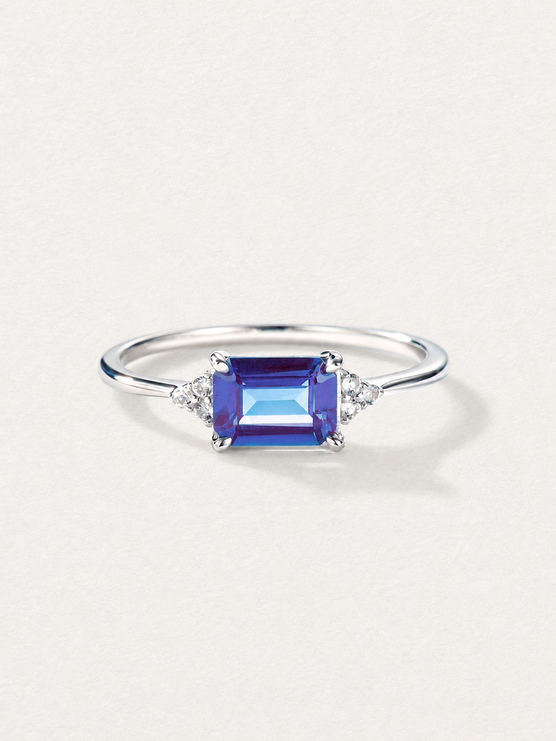 Emerald-Cut Alexandrite Ring