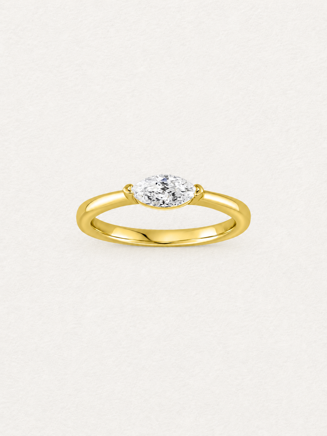 Marquise White Zircon Ring