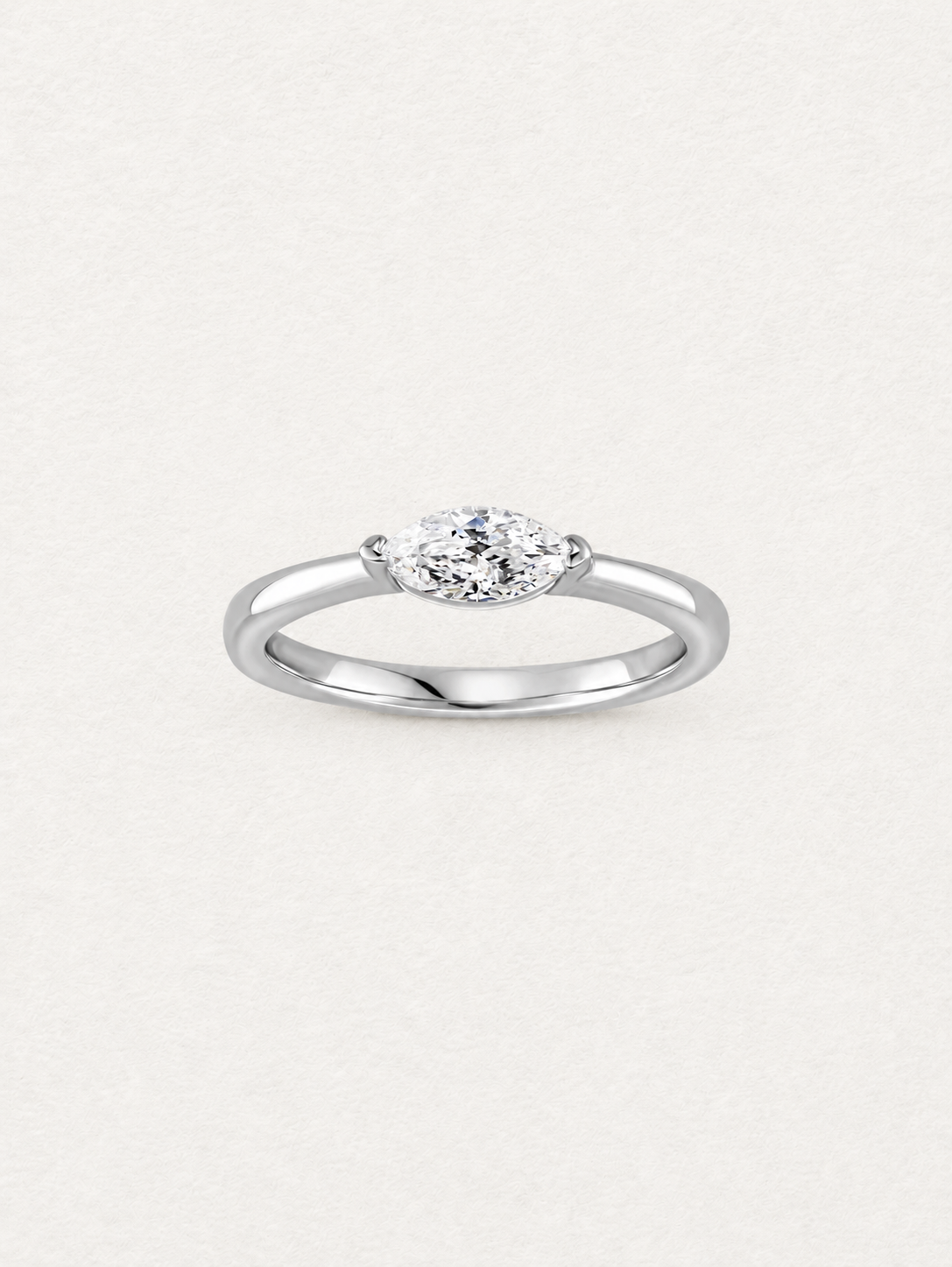 Marquise White Zircon Ring
