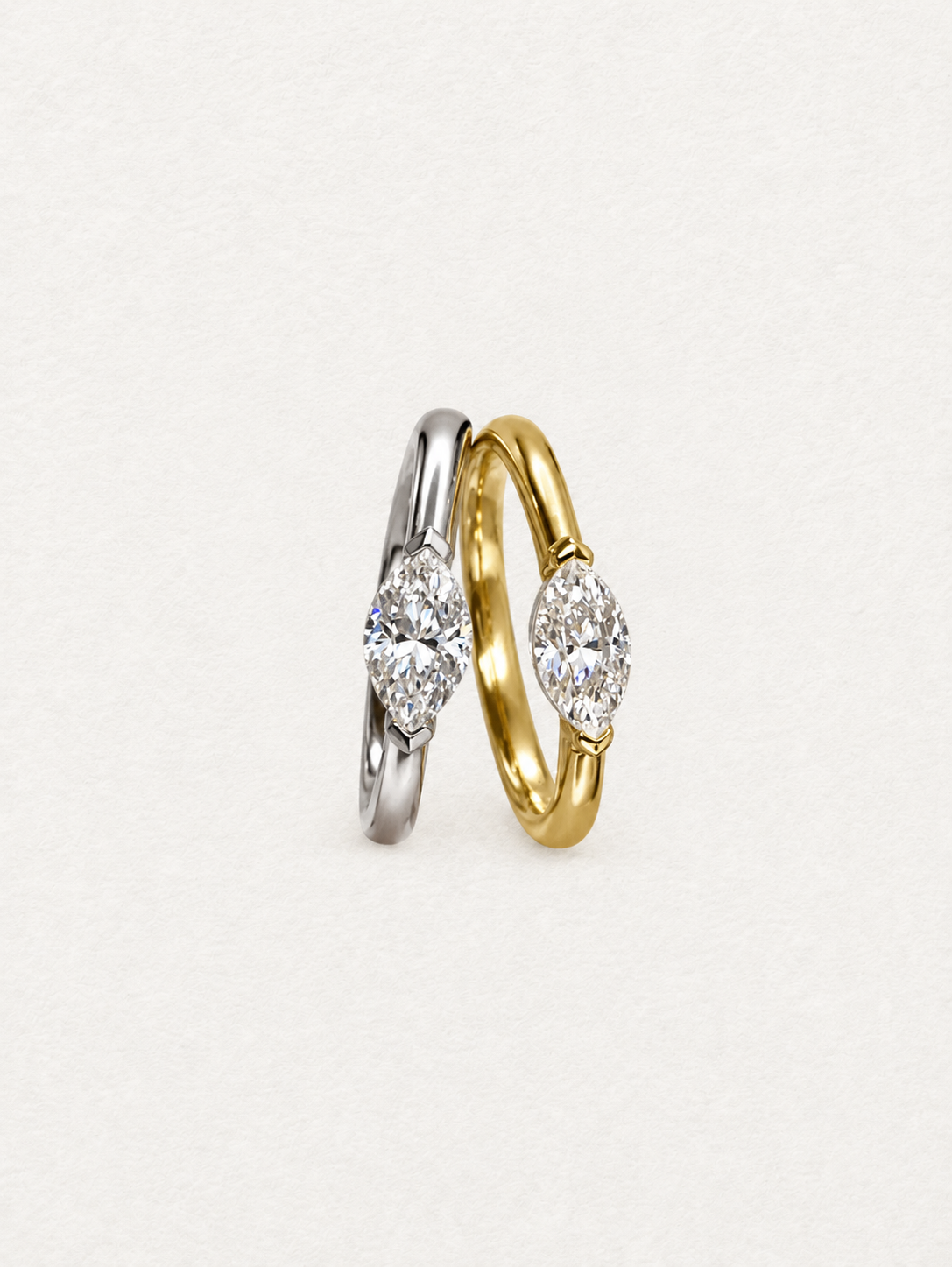 Marquise White Zircon Ring