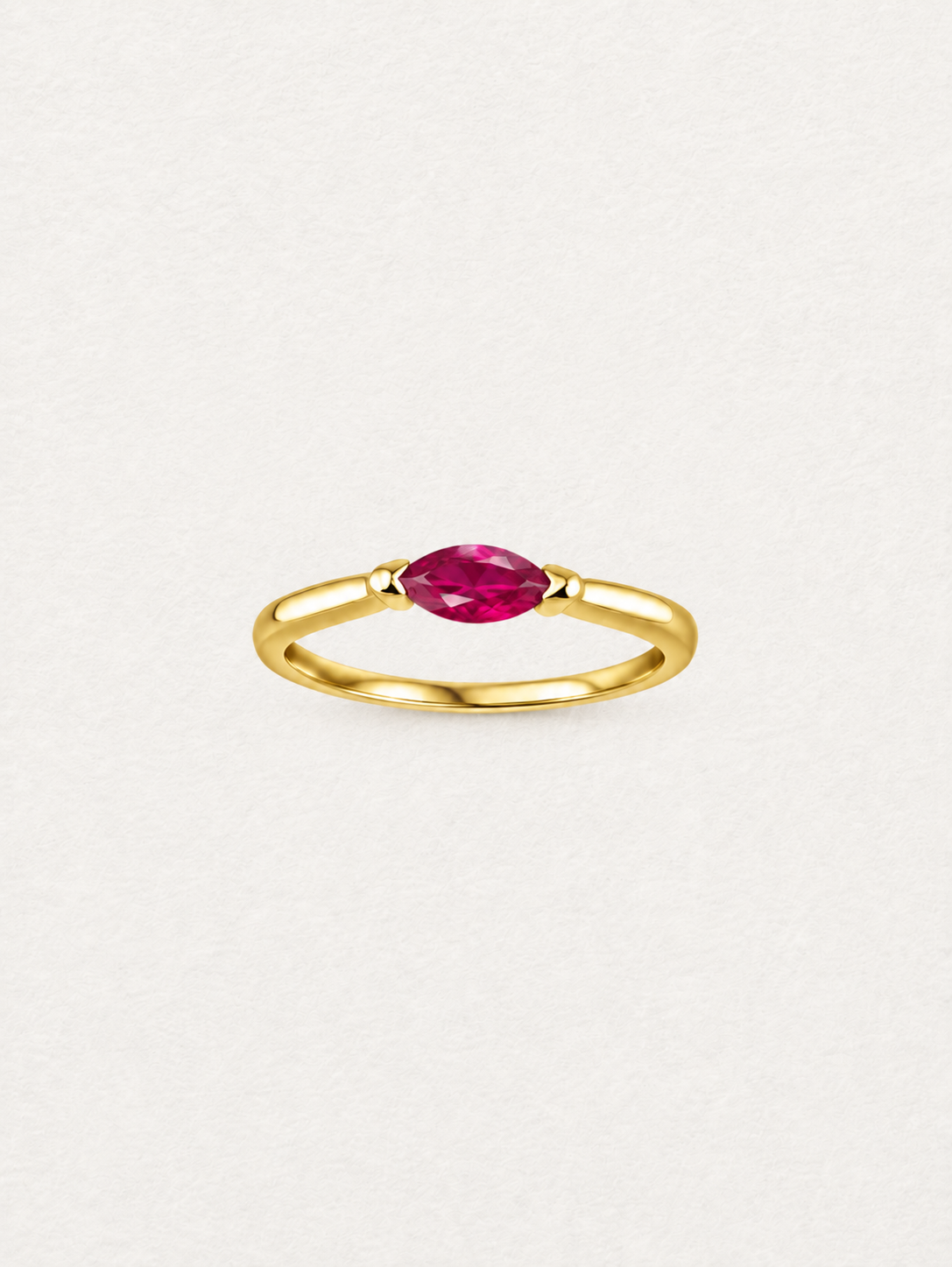 Marquise Red Zircon Ring
