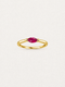Marquise Red Zircon Ring