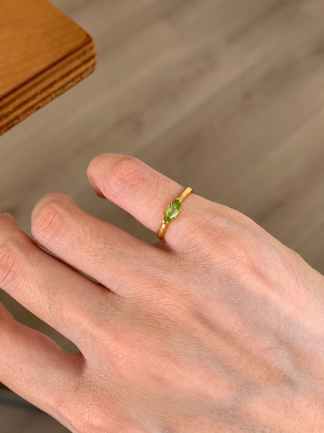 Marquise Peridot Ring