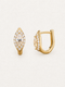 Marquise White Zircon Huggie Earrings